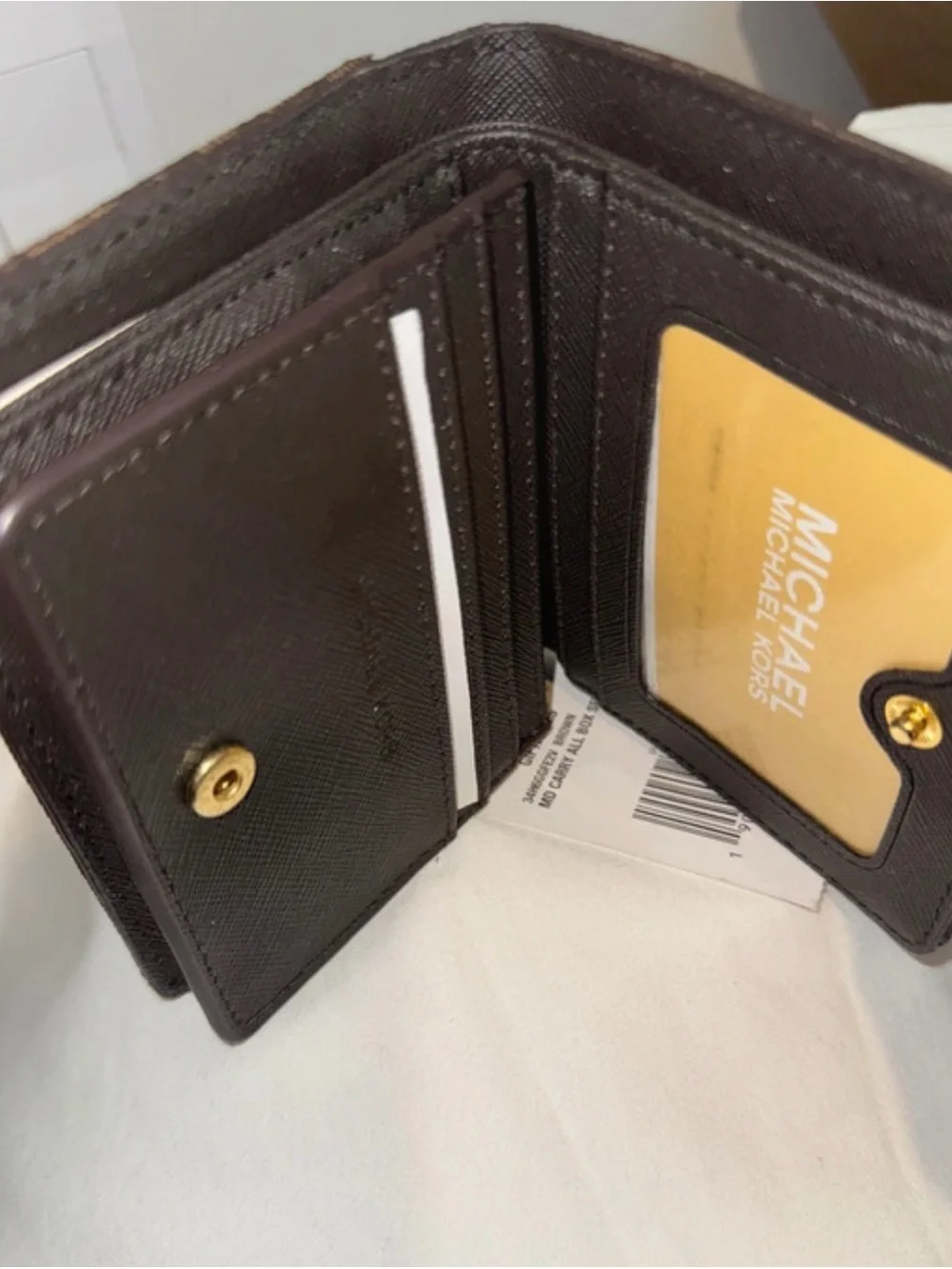 Michael Kors Brown Logo jetset carryall wallet